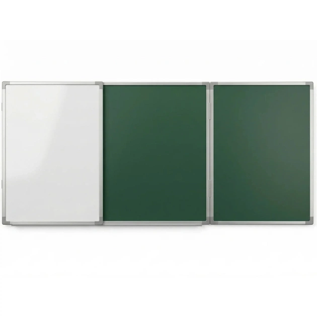 Шкільна дошка Sector офісна, комбінована, магнітна, крейдяно-маркерна 300 х 100 см (КМ3010) - picture 1