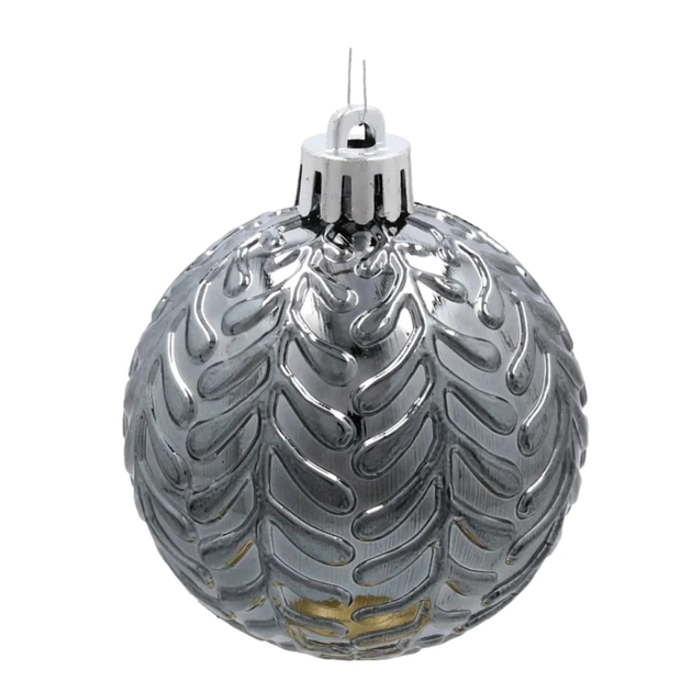 Ялинкова іграшка Chomik пластикові кульки 24 шт, 6 см, мікс кольорів (5900779899988) - picture 5