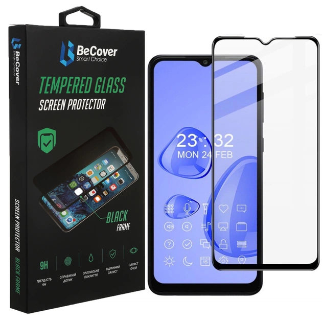 Скло захисне BeCover Samsung Galaxy A04 SM-A045 / A04s SM-A047 / A04e SM-A042 Black (708137) - зображення 1