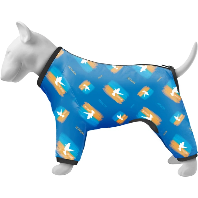 Дождевик для животных Collar WAUDOG Clothes Флаг S40 В 56-59 см, С 37-40 см (5340-0229) - изображение 1