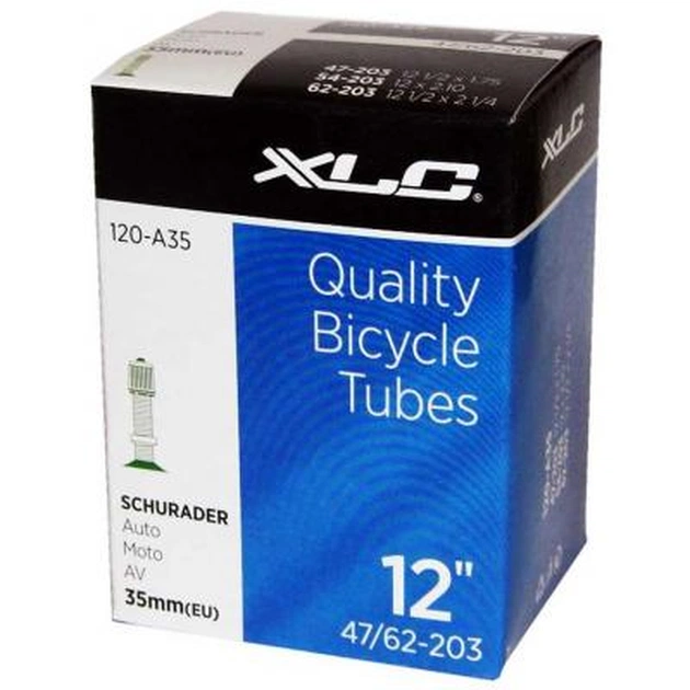 Велосипедна камера XLC 12" 1/2x2 1/4 (47/62-203) AV35мм (2508120200) - зображення 1