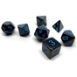 Набір кубиків для настільних ігор Games 7 Days Opaque 7 Dice Set - Black (w-blue) (g7dopaq12) - зменшене зображення 3