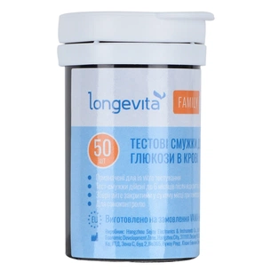Тест-смужки для глюкометра Longevita Family 50 шт. (6806077) зображення 1
