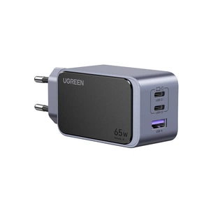 Зарядний пристрій Ugreen 3xUSB 65W (2xUSB-C+USB-A) Gan Nexode Fast Charger Grey X553 (35042) зображення 1