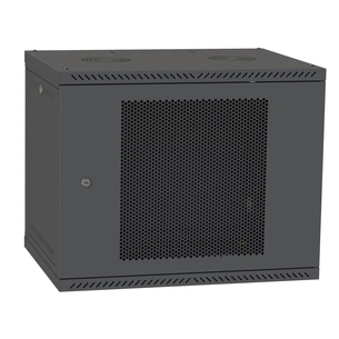 Шафа настінна Ipcom 9U, 600*450, перфорація, RAL9005 (СН-9U-060х045-ДП-9005) зображення 1