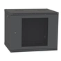 Шафа настінна Ipcom 9U, 600*450, перфорація, RAL9005 (СН-9U-060х045-ДП-9005) - зменшене зображення 1