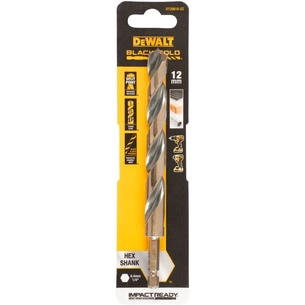 Свердло DeWALT по металу EXTREME IMPACT Black&Gold, HSS-G, 12 х 144,9 х 106,9 мм, 1 шт. (DT20618) зображення 1