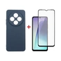 Чохол до мобільного телефона Dengos Xiaomi Redmi 14C Carbon + glass (Blue) (DG-KM-120) - зменшене зображення 1