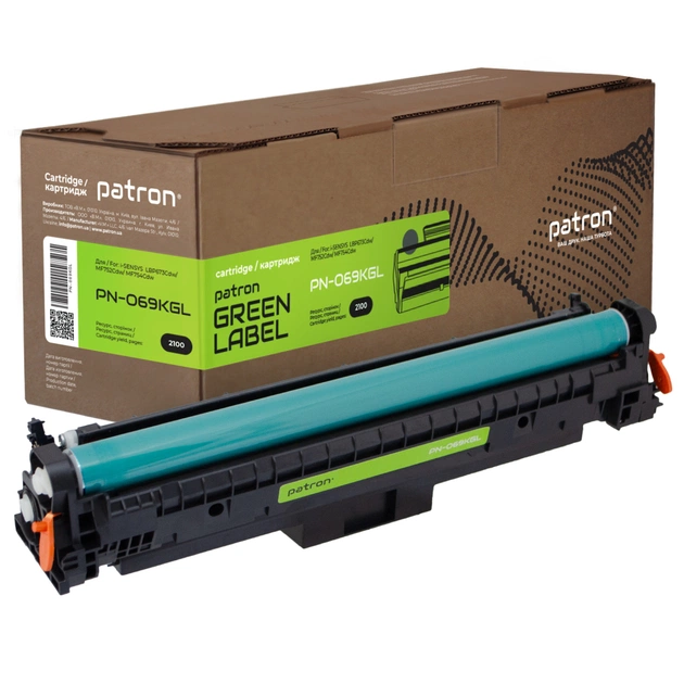 Картридж Patron Canon 069 black Green Label (PN-069KGL) - изображение 1