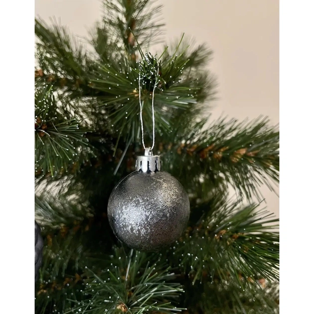 Ялинкова іграшка Chomik пластикові кульки компл. 24 шт, 3см, сіро-сині (5900779877153_1) - picture 4
