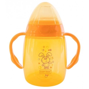 Поїльник-непроливайка Baby Team з силіконовим спаутом і ручками 250 мл (5004) зображення 1