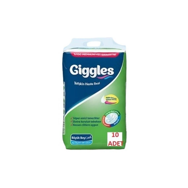 Підгузки для дорослих Giggles Large (100-150 см) 10 шт (8680131205509) - изображение 1