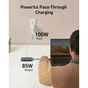 Концентратор USB-C 8-in-1 1xUSB-C PD100W + 1xHDMI + 2xUSB-A + 1xUSB-C 10Gbps + 1xRJ45 + SD black Anker (A83830A2) - зменшене зображення 5