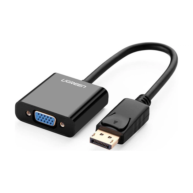 Перехідник Display Port M to VGA F black Ugreen (20415) - зображення 1