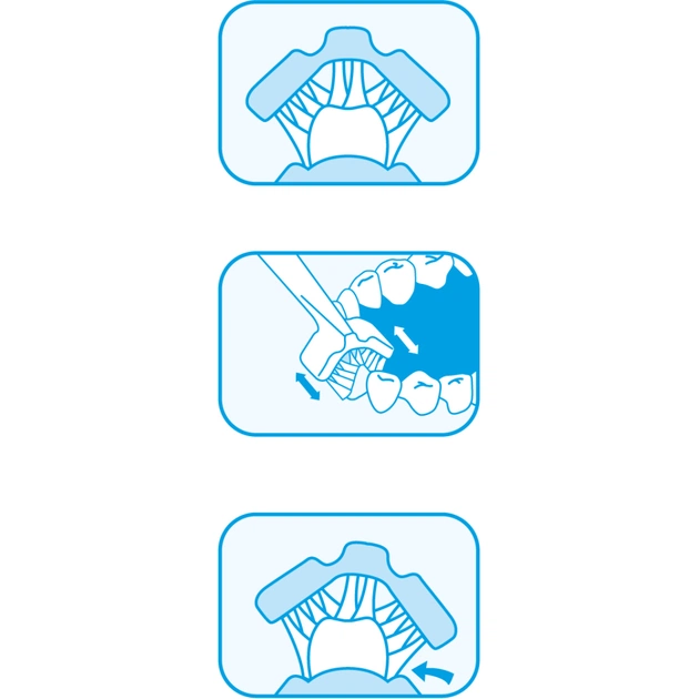 Дитяча зубна щітка Dr. Barman's Superbrush (Dentaco AG), 9603210000, тристороння (від 0-6 років), фіолетова (8.121/7) - picture 3