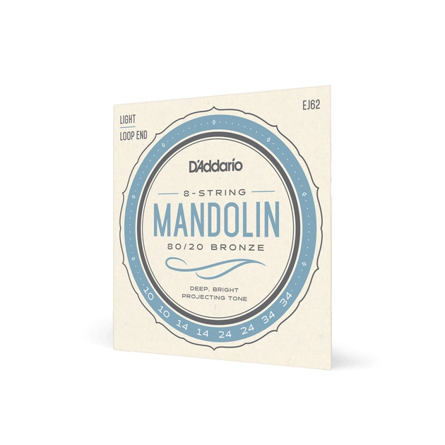 Струни для гітари D'Addario Mandolin 80/20 Bronze Light (10-34) (EJ62) - picture 2