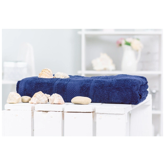Рушник MirSon банний 5003 SoftNess Darkblue 70x140 см (2200003182170) - зображення 1