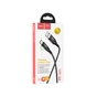 Дата кабель USB 2.0 AM to USB-C 1.2m 3A nylon aluminum with light indicator U93 black HOCO (6931474732170) - зменшене зображення 4