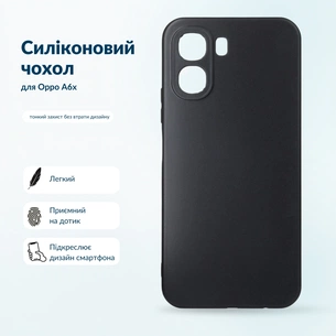 Чохол до мобільного телефона BeCover Silicone Oppo A6x Black (716077) зображення 1