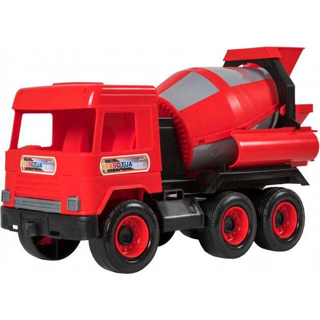 Спецтехніка Tigres Авто "Middle truck" бетонозмішувач (червоний) в коробці (39489) - зображення 1