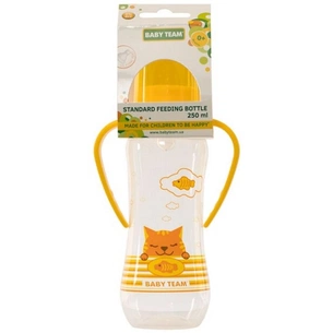 Пляшечка для годування Baby Team з силікон.соскою 250мл 0+ жовт (1411_желтый) зображення 1