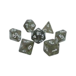 Набір кубиків для настільних ігор Games 7 Days Glitter 7 Dice Set - Grey (7 шт.) (g7dglit14) зображення 1