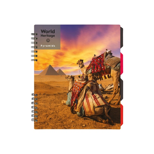 Блокнот Optima World Heritage B5 з розділювачами 120 аркушів, клітинка (O20356-25) - зображення 1