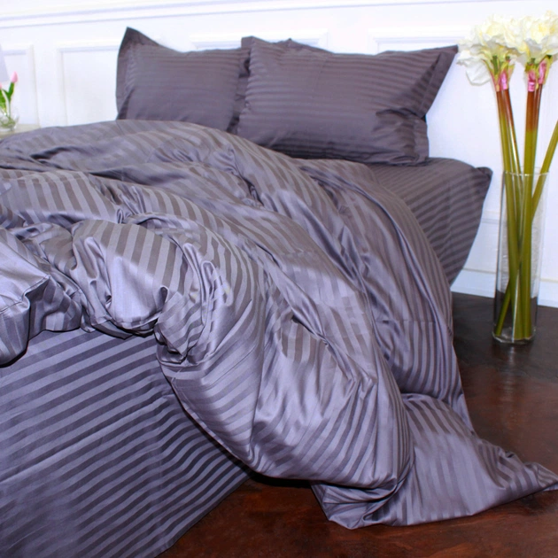 Постільна білизна MirSon Satin 30-0012DarkGray 160х220 Сімейний (2200005252017) - зображення 1