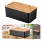 Хлібниця Ardesto Midori 33х18х12см, метал, бамбук, чорний (AR0912BB) - зменшене зображення 9