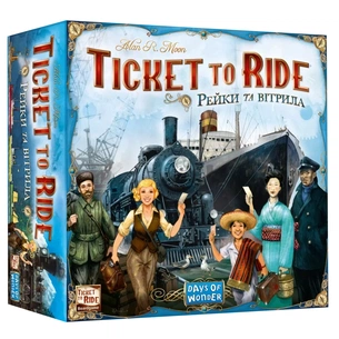 Настільна гра Lord of Boards Квиток на поїзд: Рейки та вітрила (Ticket to Ride: Rails & Sails) українська (LOB2333UA) зображення 1