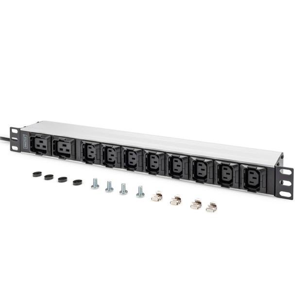 Силовий блок 19" 1U w/PDU 8xC13, 2xC19, 16A, 250V, вилка C20 Digitus (DN-95427) - зображення 6