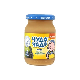 Дитяче пюре Чудо-Чадо з яблук і чорносливу з 4 місяців 170 г (4820016253865) зображення 1