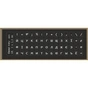 Наклейка на клавіатуру BestKey мініатюрна непрозора чорна, 56, срібний (BKm4SIL/044) - зменшене зображення 1