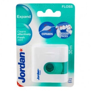Зубна нитка Jordan Expand Fresh з фтором, м'ятою, воском і зубною пастою 25 м (6825600) изображение 1
