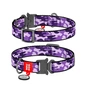 Нашийник для тварин WAUDOG Nylon з QR паспортом "Фіолетовий камо" металева пряжка-фастекс M (5101) - зменшене зображення 1
