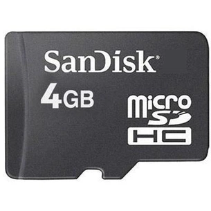 Карта пам'яті SanDisk 4Gb microSDHC class 4 (SDSDQM-004G-B35N) зображення 1