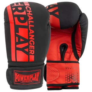 Боксерські рукавички PowerPlay 3086 Matt Challenger Чорно-Червоні 16 унцій (PP_3086_16oz_Bl/Red) зображення 1