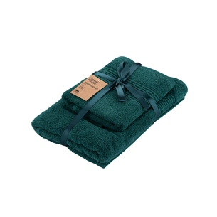 Рушник Ardesto набір махрових Lotus 2 шт 50х90см, 70х140см, 100% бавовна, смарагд (ART2357EM) зображення 1