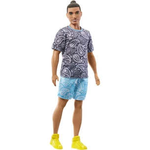 Лялька Barbie Fashionistas Кен в футболці з візерунком пейслі (HPF80) зображення 1