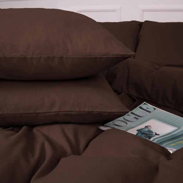 Постільна білизна MirSon 003 Brown Фланель 2 x 160 x 220 Сімейний Євро (2200009648762) - picture 4