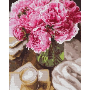 Картина по номерам Santi алмазна мозаїка "Півонії та ранок", 40*50см на підрамн (956063) picture 1