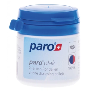 Подушечки для індикації зубного нальоту Paro Swiss plak 2-tone disclosing pellets 100 шт. (7610458012024) изображение 1