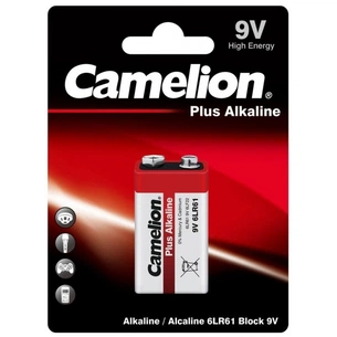 Батарейка Camelion Крона 6LR61 9V Plus Alkaline * 1 (6LR61-BP1) зображення 1