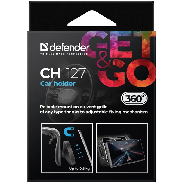 Універсальний автотримач Defender CH-127 магніт, на решітку вентиляції (29127) - picture 8