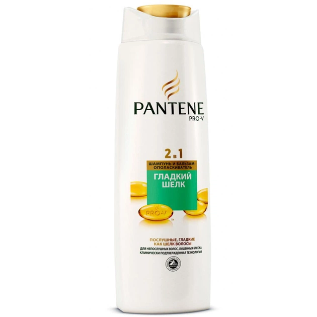 Шампунь Pantene 2 в 1 Гладкий шовк 400 мл (5000174211931) - изображение 1