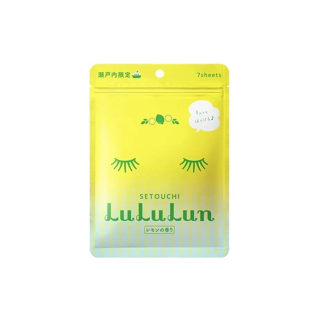 Маска для лица Lululun Face Mask Setouchi Lemon Осветляющая С экстрактом лимона 7 шт (4580794011704) - изображение 1