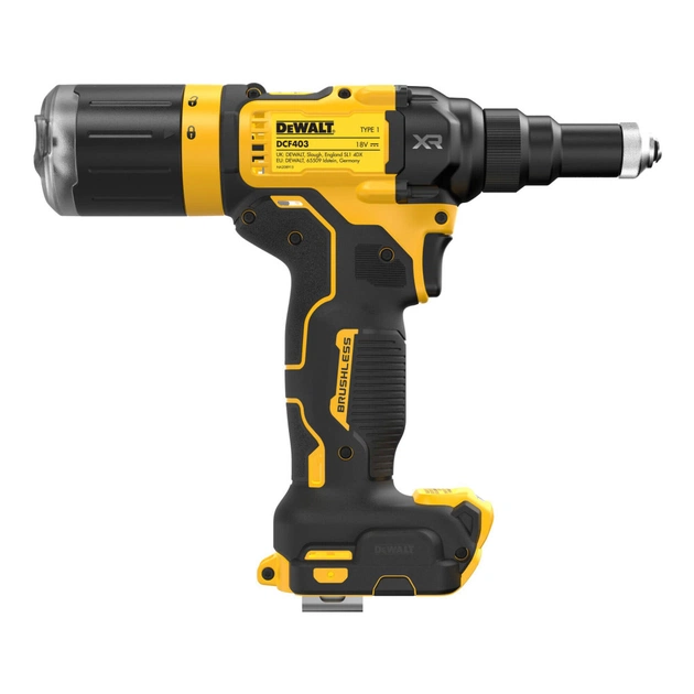 Заклепувальник DeWALT 18 В XR Li-Ion, 10 kN, d.закл.=2.4-4.8 мм (без АКБ та ЗП) (DCF403NT) - picture 4