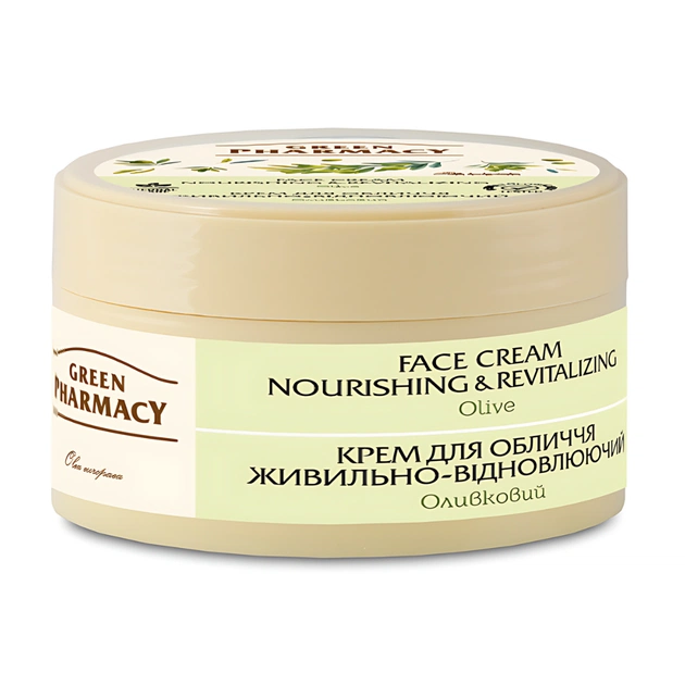 Крем для обличчя Green Pharmacy Живильно-відновлюючий Оливковий 200 мл (4823015914560) - picture 3