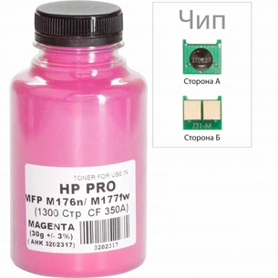 Тонер AHK HP Pro MFP M176n/176fw 30г Magenta + chip (3202342) зображення 1