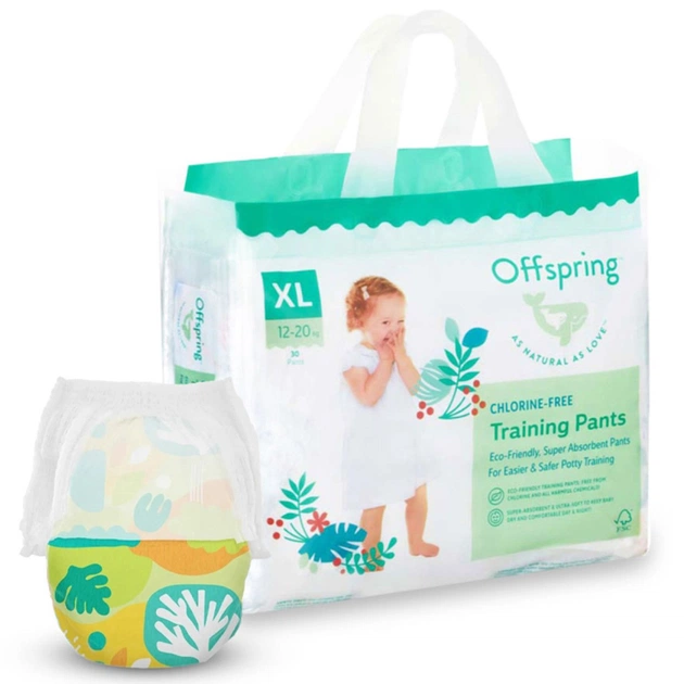 Підгузки Offspring трусики Розмір XL (12-20 кг) 30 шт, Ліс (9355465009107) (DP-OI-FAP-XL30P-FRT) - зображення 1